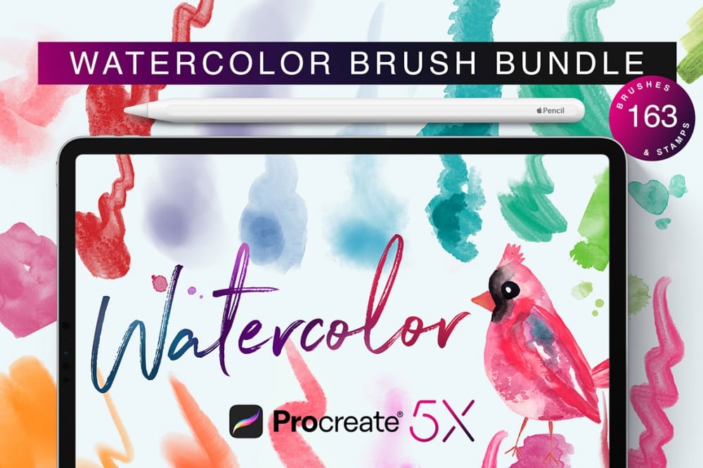 15 Procreate Watercolor Brushes (Free & Premium)