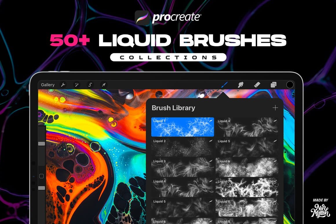 20+ Best Liquid Texture Brushes for Procreate