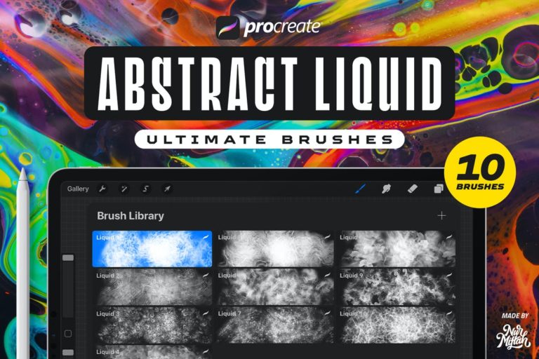 20+ Best Liquid Texture Brushes for Procreate