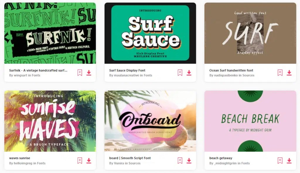 29+ Best Surf Fonts for Beach Designs (FREE / Premium)