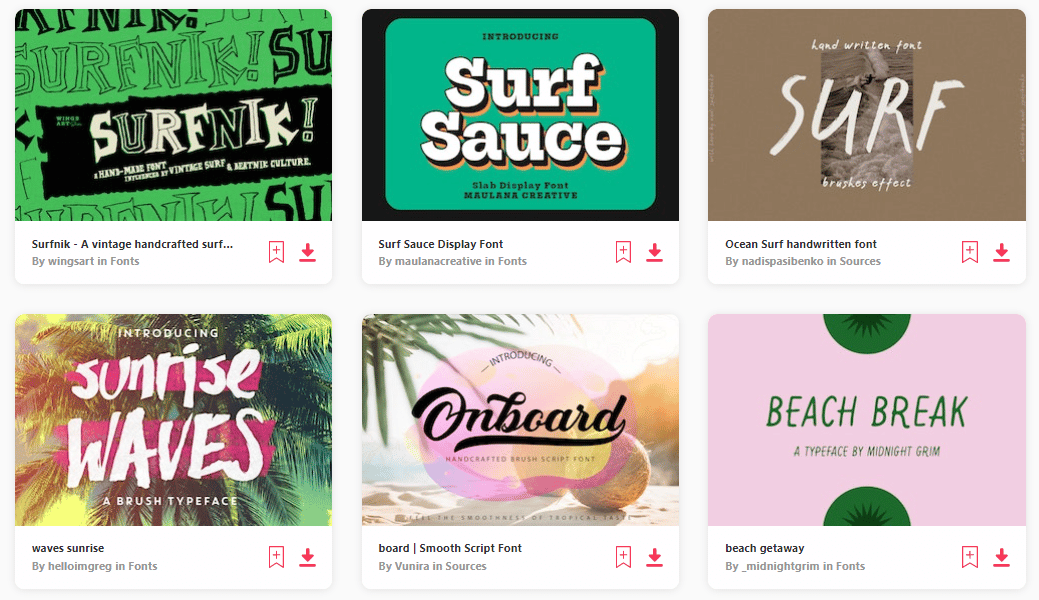29+ Best Surf Fonts for Beach Designs (FREE / Premium)