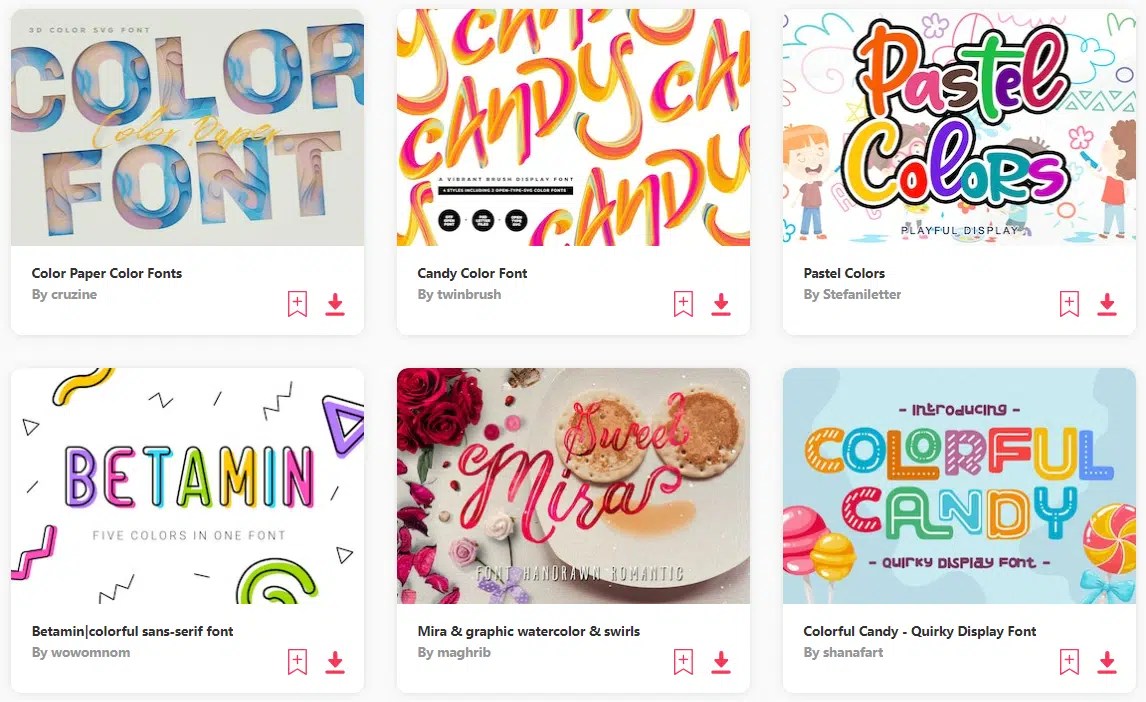 20+ Bold Color Fonts for Vibrant Designs