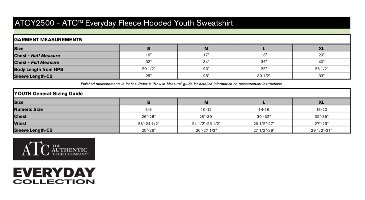 ATC™ YOUTH Everyday Fleece Hoodie Just Direct Promotions