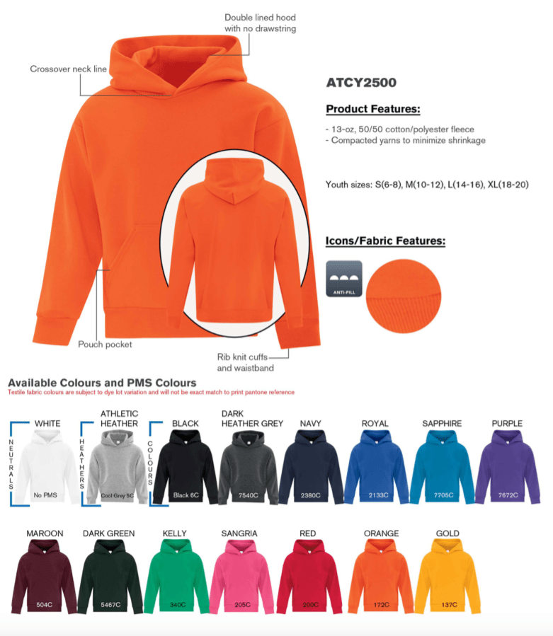 ATC™ YOUTH Everyday Fleece Hoodie Just Direct Promotions