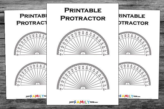 Free Printable Protractor PDF | Just Family Fun