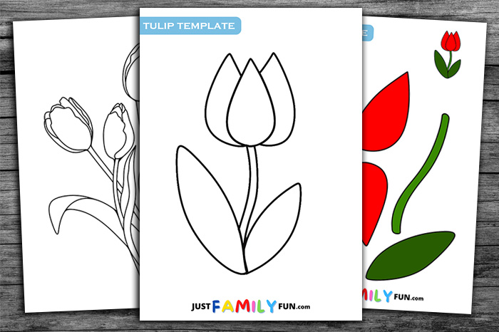 Printable Tulip Templates | Just Family Fun
