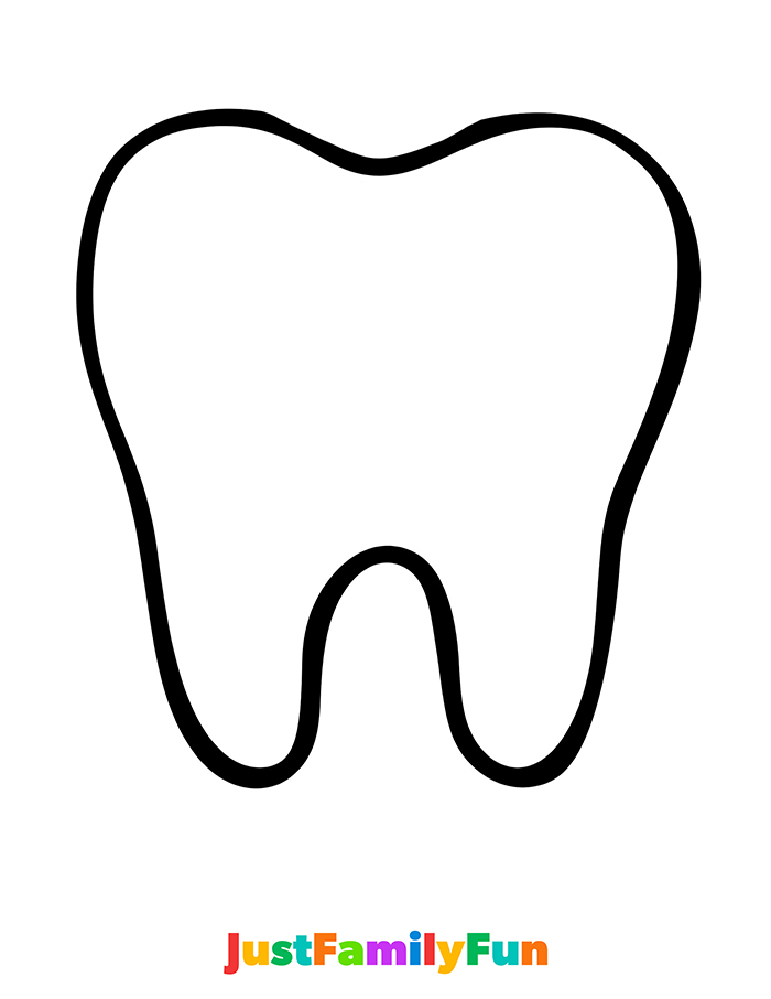 18 Printable Tooth Templates ( Tooth Outlines )