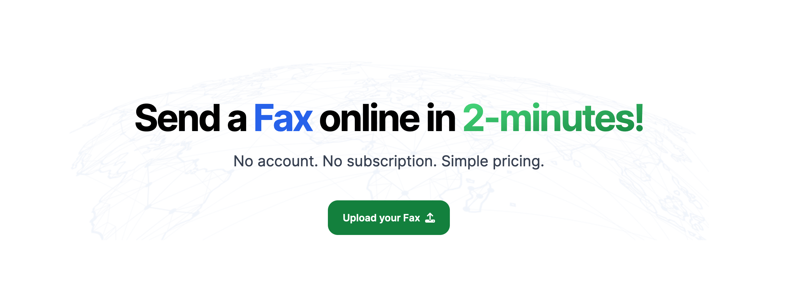 Send an online one time fax JustFax