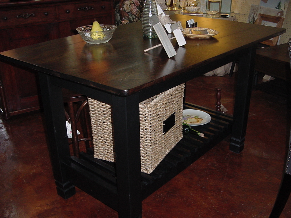 Handmade KITCHEN ISLAND TABLE with SHELF Just Fine Tables