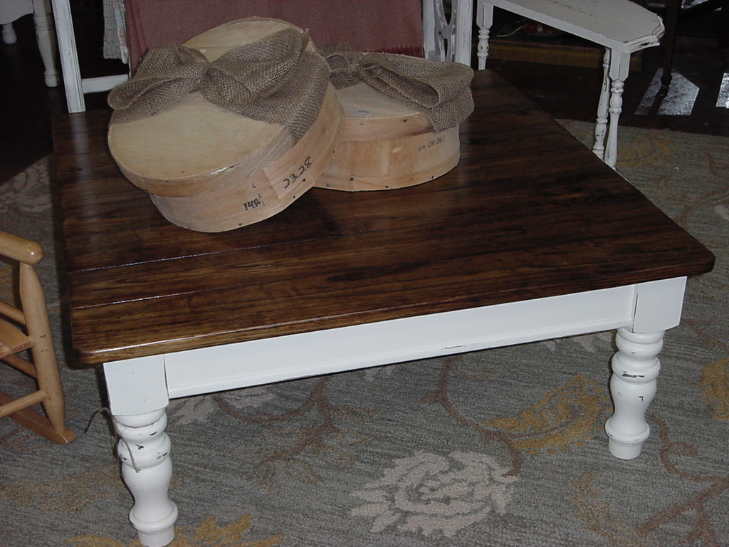 40″ Square BEACH or COTTAGE GETAWAY COFFEE TABLE Just Fine Tables