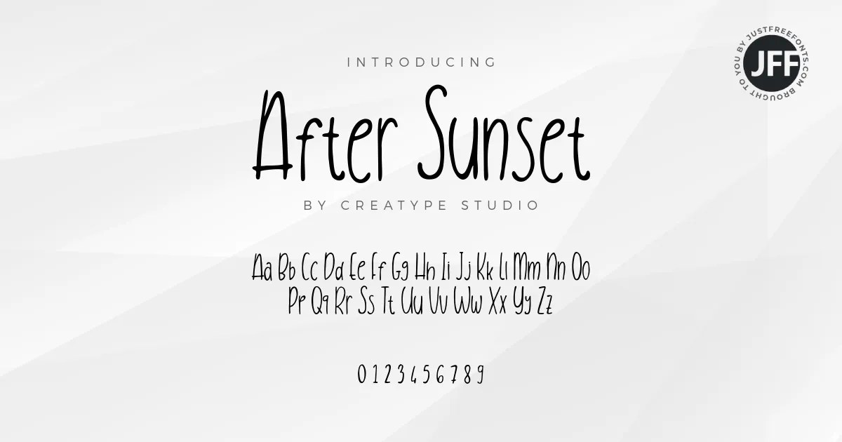 After Sunset Font Download Free
