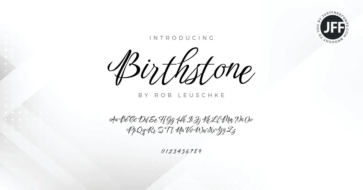 Birthstone Font - Download Free - JustFreeFonts.com