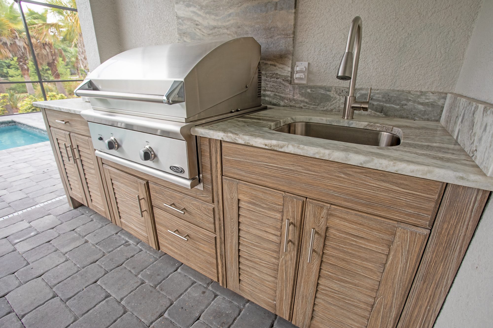 Custom Polymer Outdoor Kitchen In Tampa Just Grillin Outdoor Living