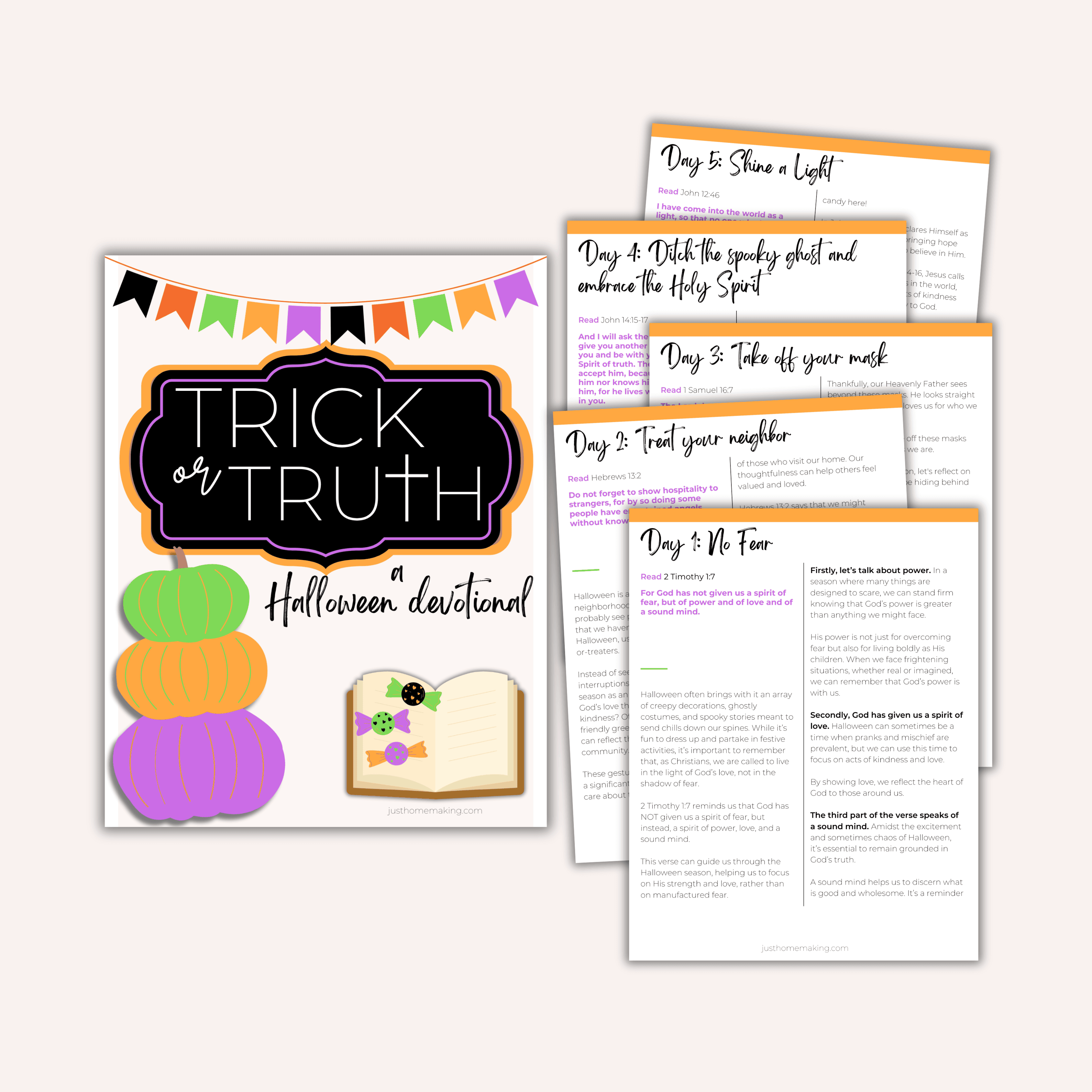 Trick or Truth A Halloween Devotional for Families Just Homemaking