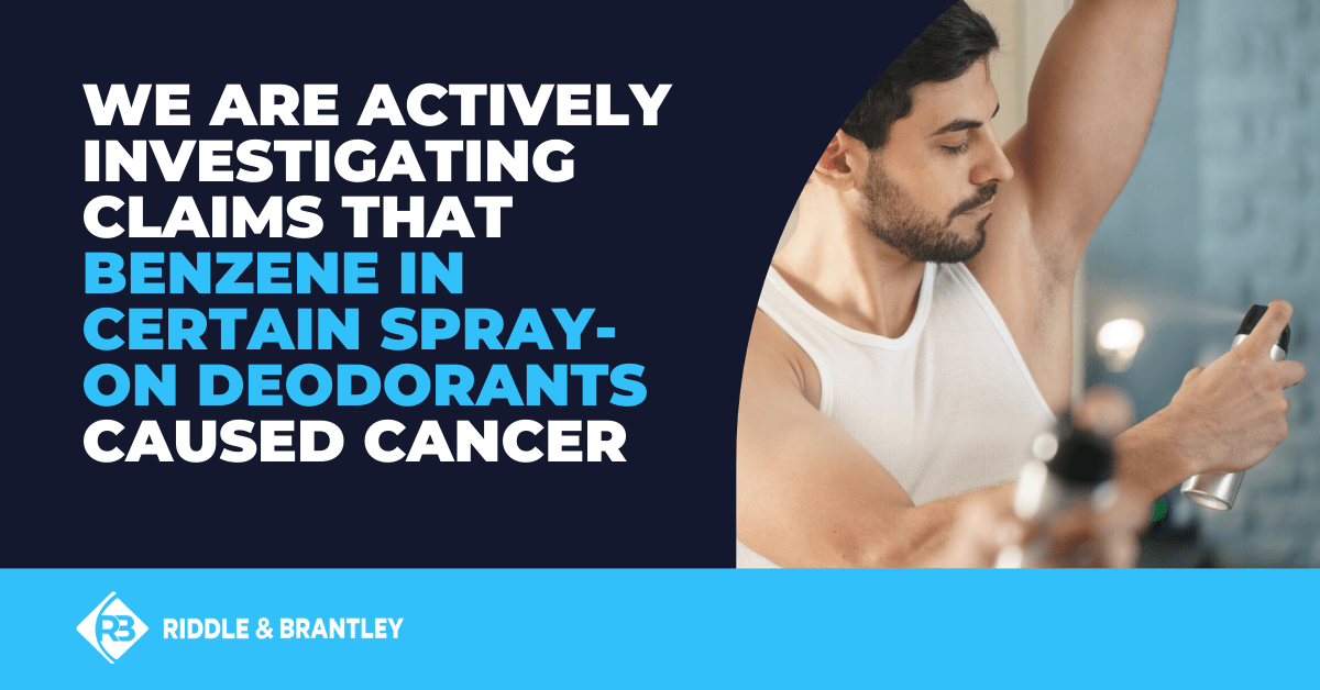 Deodorant Lawsuit Cancer Risk Due to Benzene in Old Spice and Secret