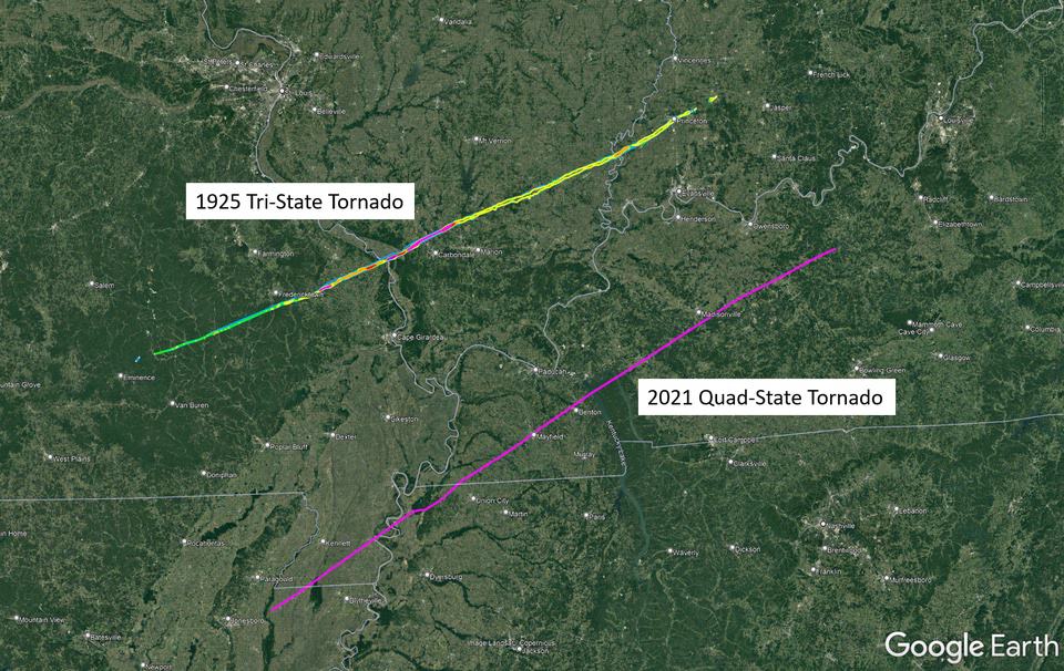 1925's TriState Tornado vs 2021's QuadState Tornado Justin Harter
