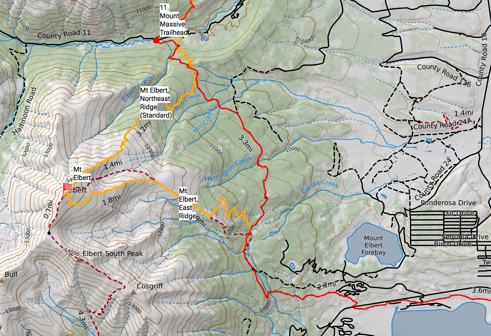 How to Access Every 14er Off the Colorado Trail (CalTopo Map Included