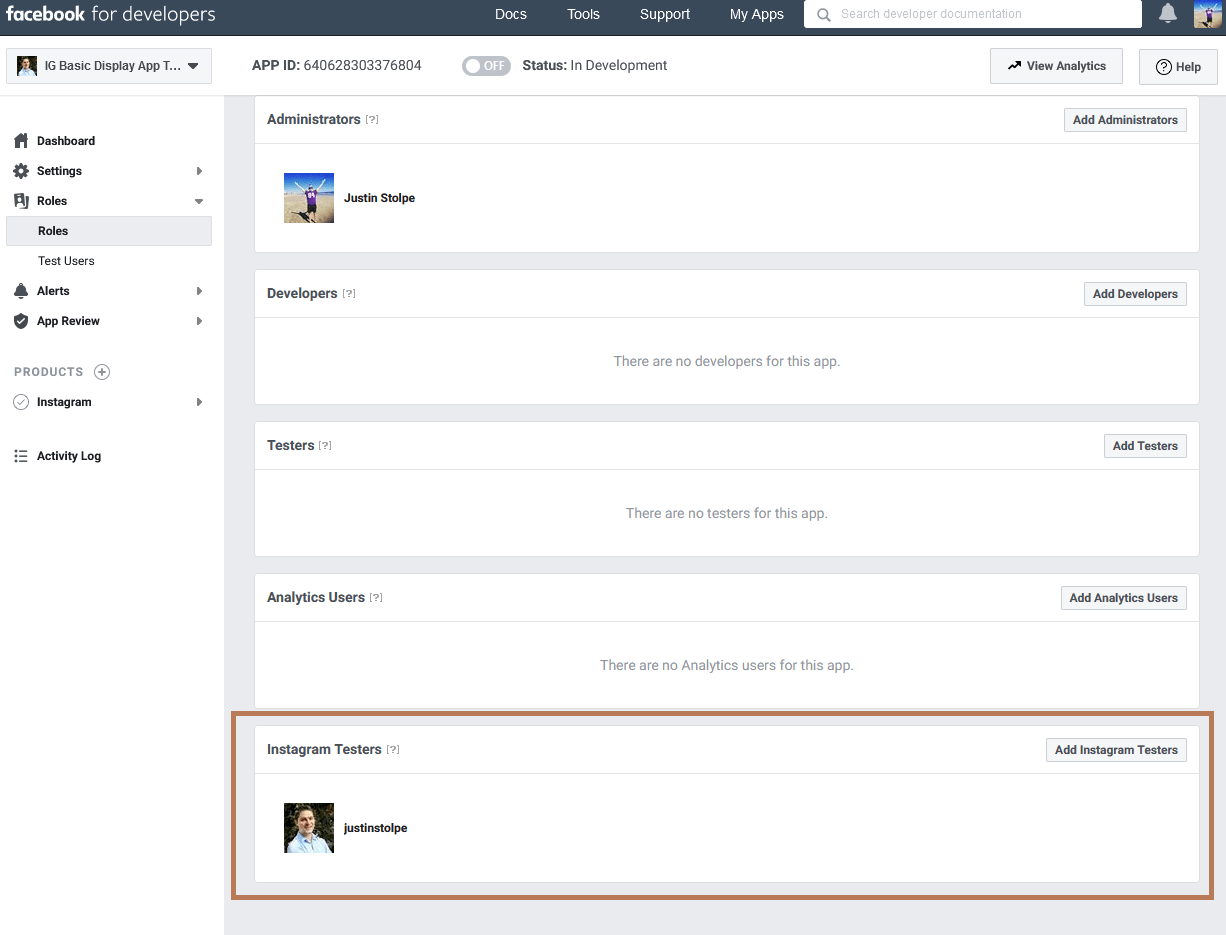 Instagram Basic Display API Creating a Facebook App