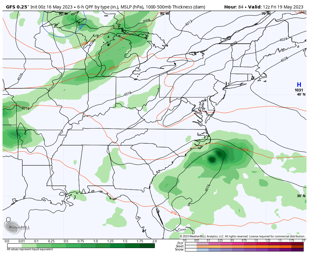 May 16 Rain Tracking South With A Warmer Day Then A Frost To Follow