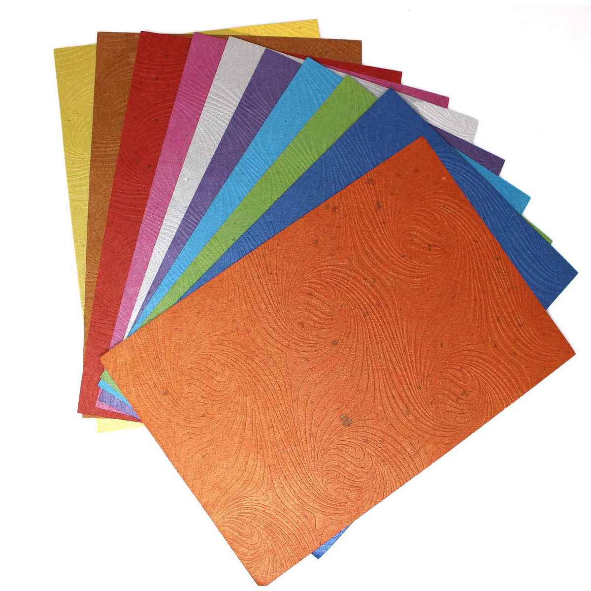 JustKraft A4 Handmade Paper For Crafts 1 mm Thick Pack of 10