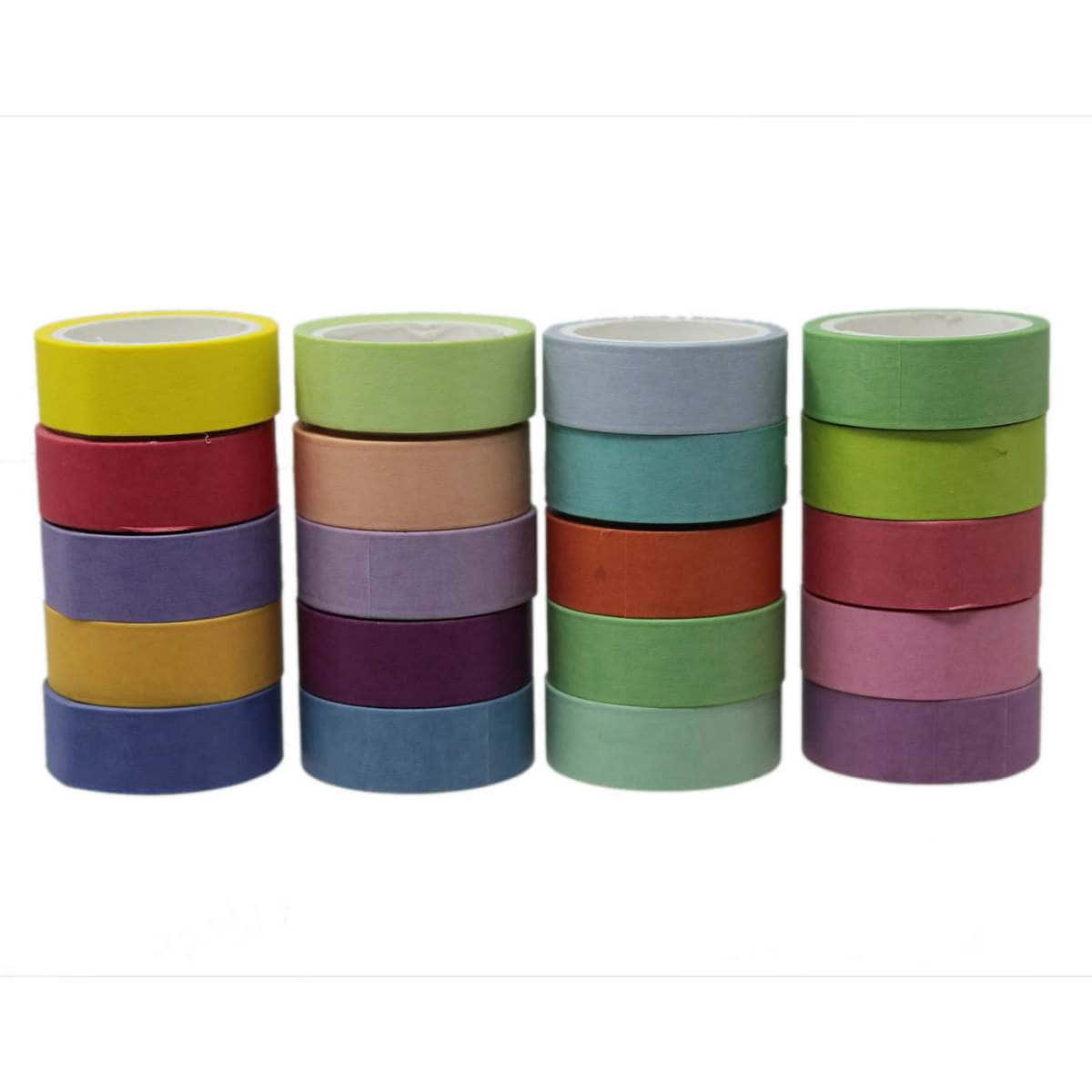 Decorative Paper Tapes for Art and Craft and DIY (0.5cmx3m) (Pack of 20)