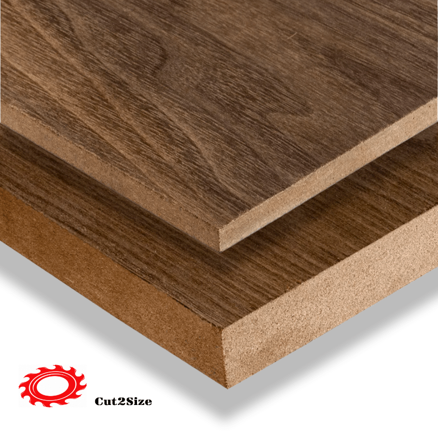 Walnut Veneered Natural MDF Board Cut 2 Size MDF Boards Cut to Size
