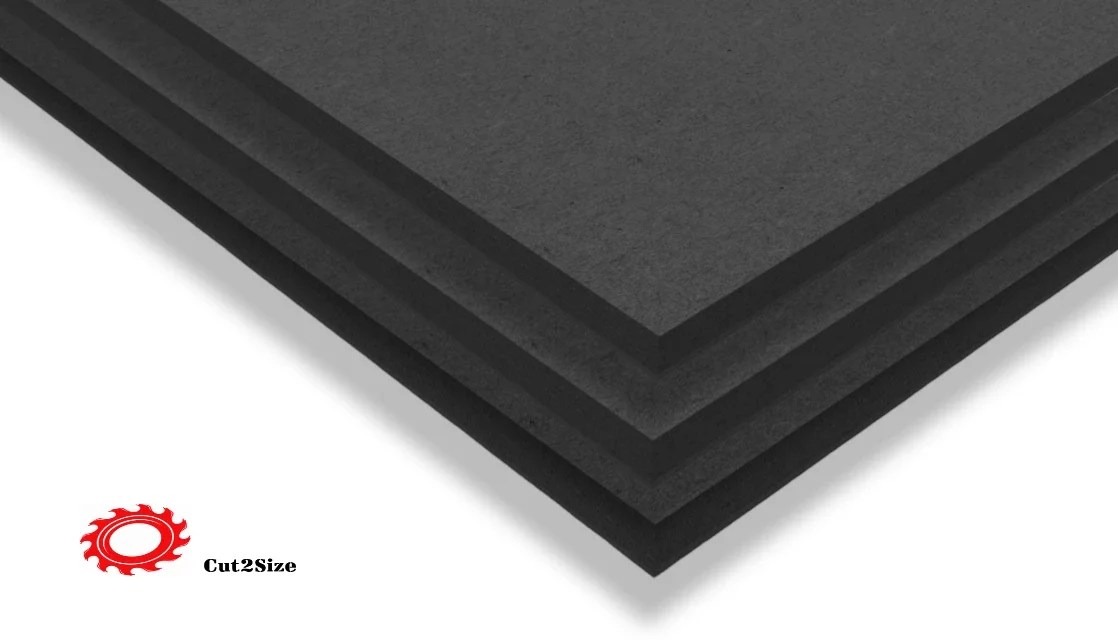 Black Dyed MDF Sheet Cut 2 Size MDF Boards Cut to Size Fast Delivery