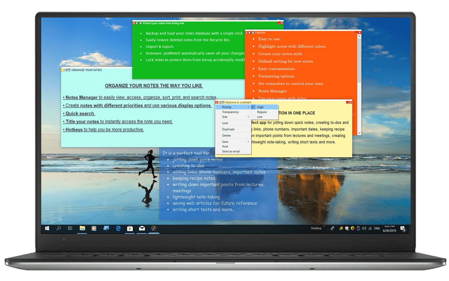 JustNoteIt > Sticky Notes Software for Windows