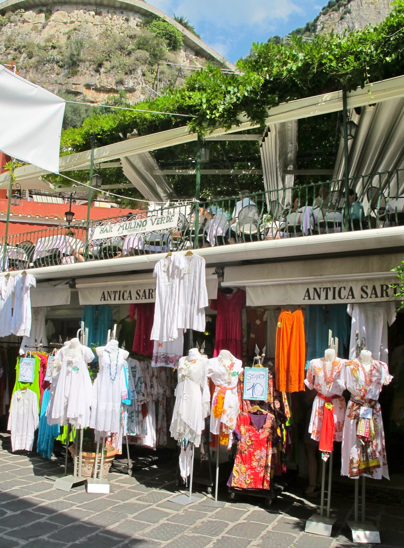 Clothing stores Positano Amalfi Coast Italy Just One Suitcase