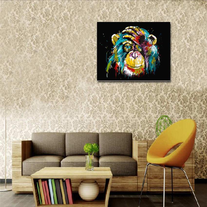 Abstract Monkey Paint by Numbers Kit Just Paint by Number