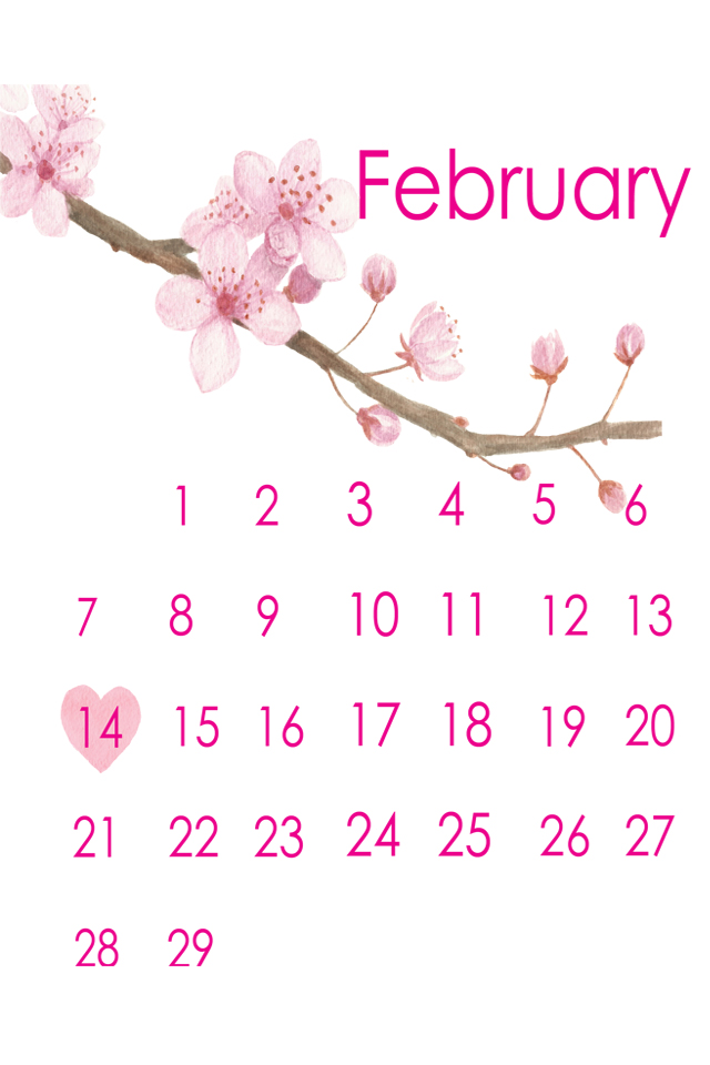 Free Cherry Blossom Watercolor Calendar bethanybnichols