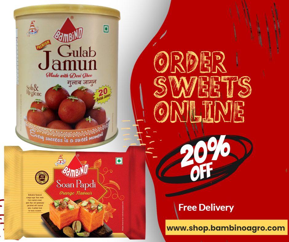 Order Sweets Online with Same Day Delivery Shop Bambino Agro