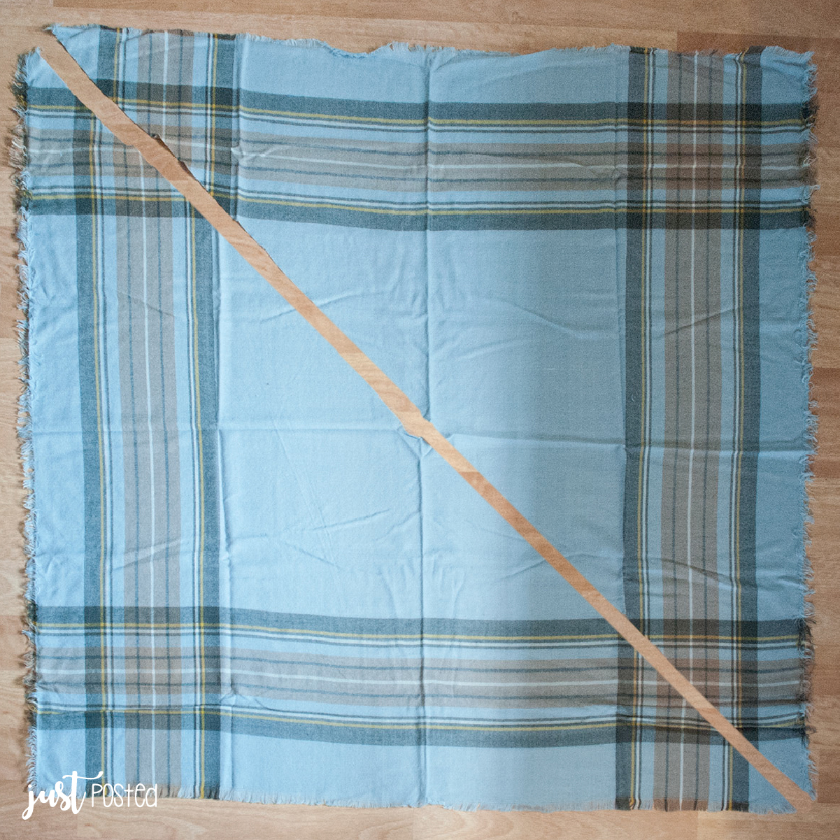 How to Cut a Blanket Scarf in Half Just Posted