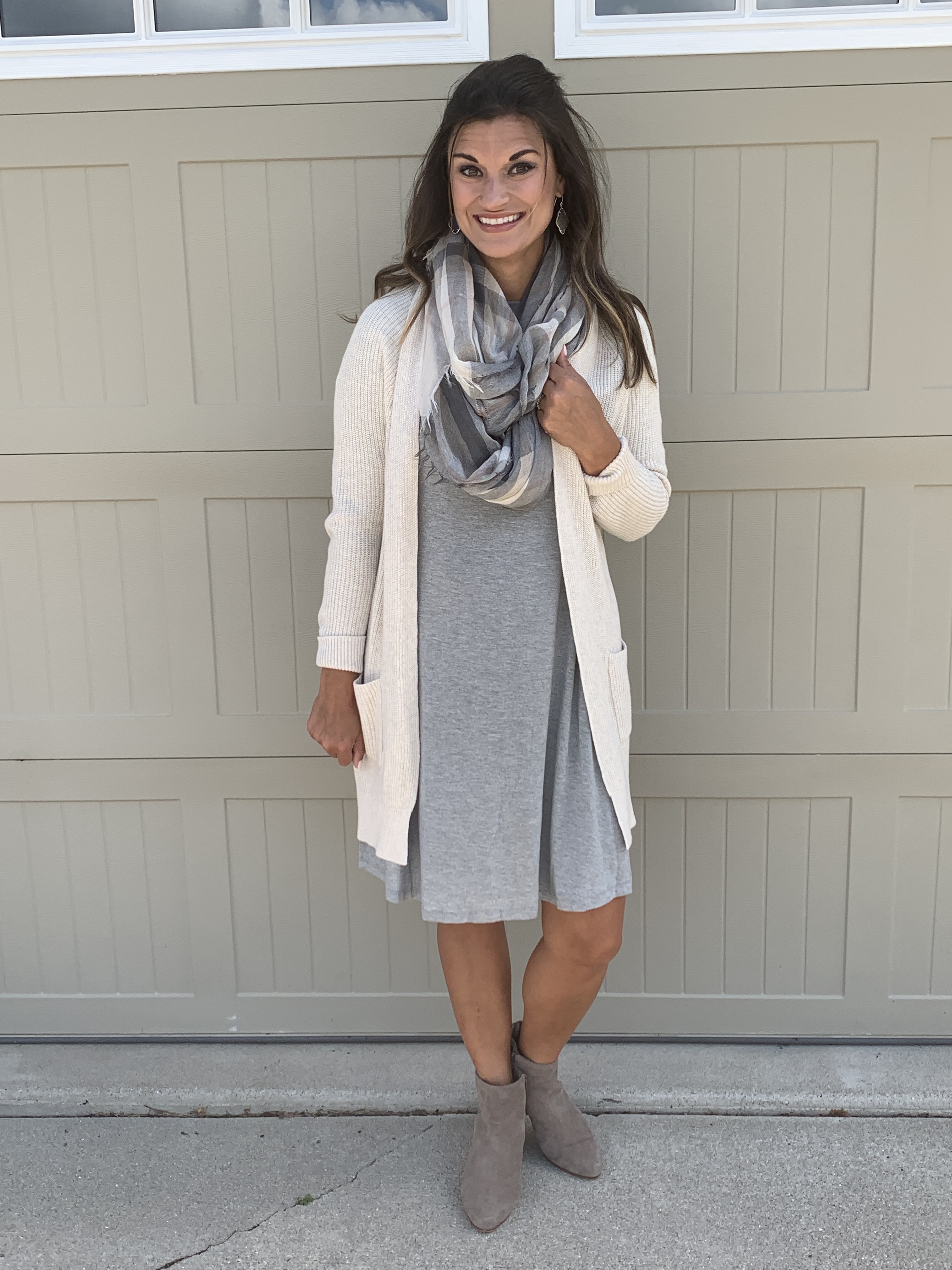 How to Wear One Grey Dress 10 Ways Just Posted