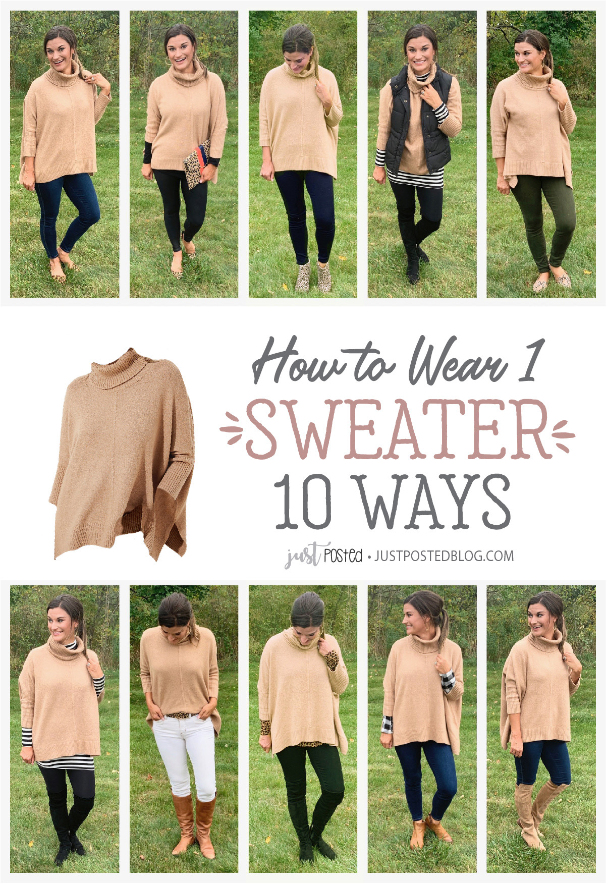How to Wear One Tunic Sweater Ten Ways Just Posted