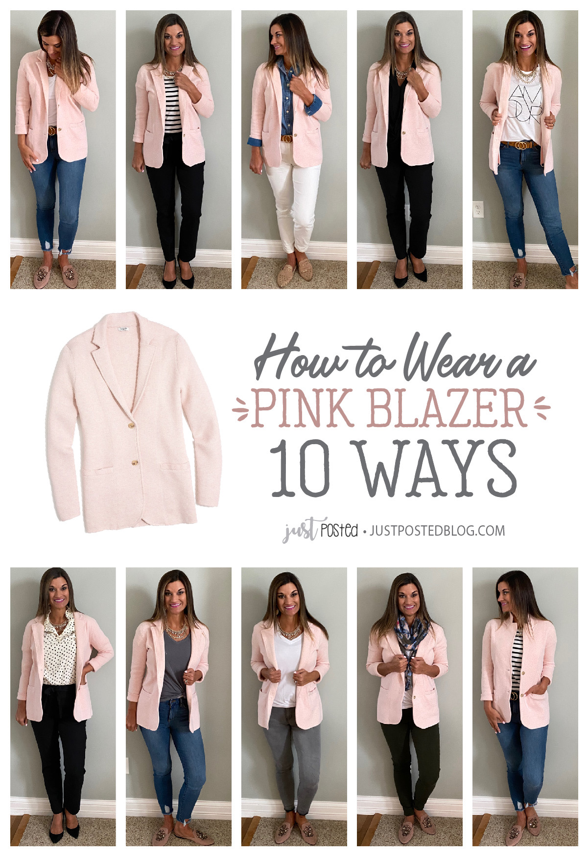 How to Wear a Pink Blazer Ten Ways Just Posted