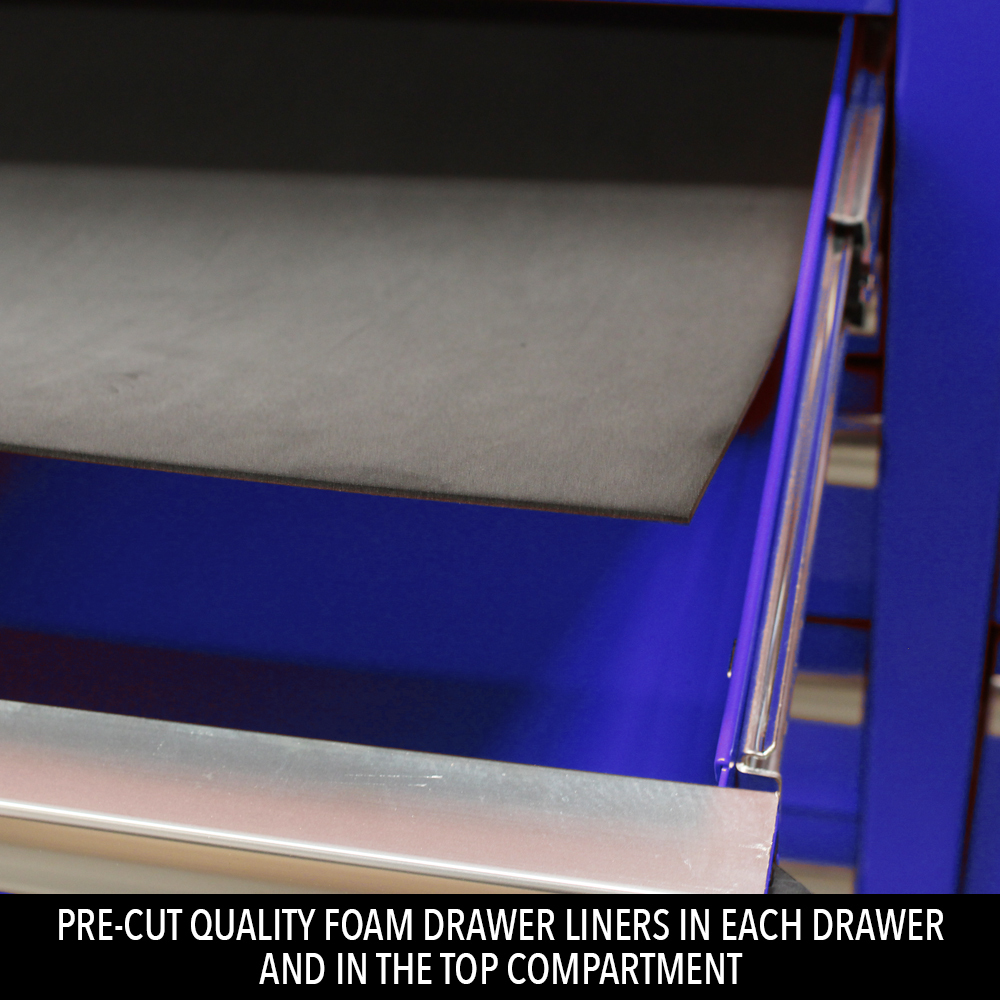 NEW MAXIM Blue 80” Workstation 28 Drawer Toolbox Stainless Steel Top