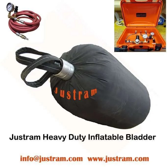 Heavy Duty Inflatable Bladders for Pipes. Inflate with air or water.