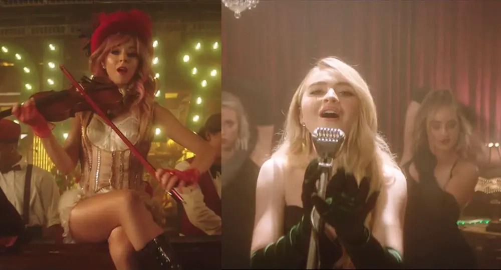 Sabrina Carpenter And Lindsey Stirling Collab On You Re A Mean One Mr Grinch Video Justrandomthings