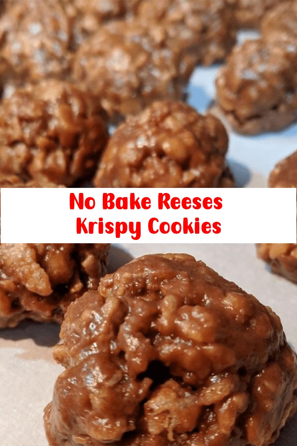 No Bake Reeses Krispy Cookies the kind of cook recipe