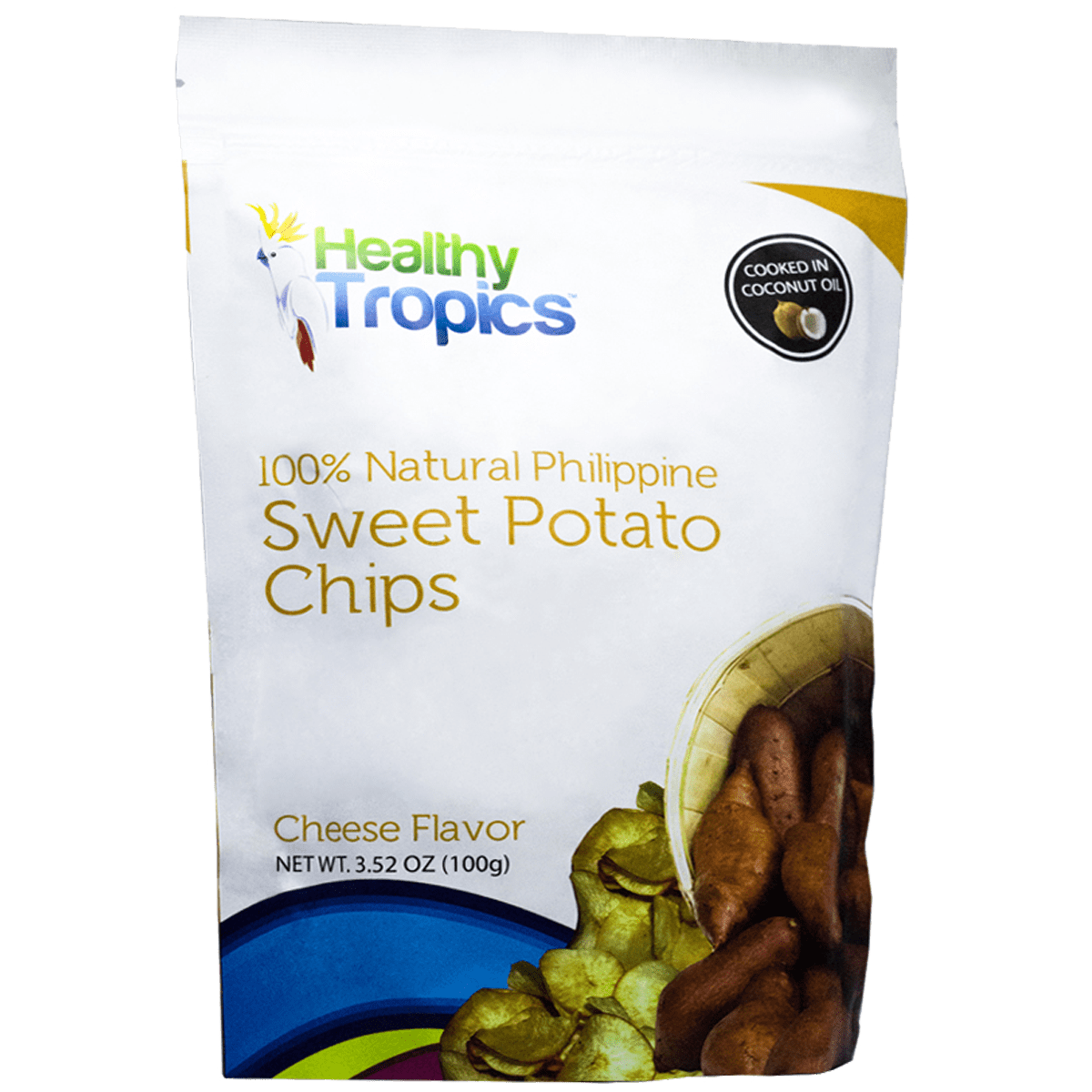Healthy Tropics 100 Natural Philippine Sweet Potato Chips Cheese Flavor snacks, 100g For Sale