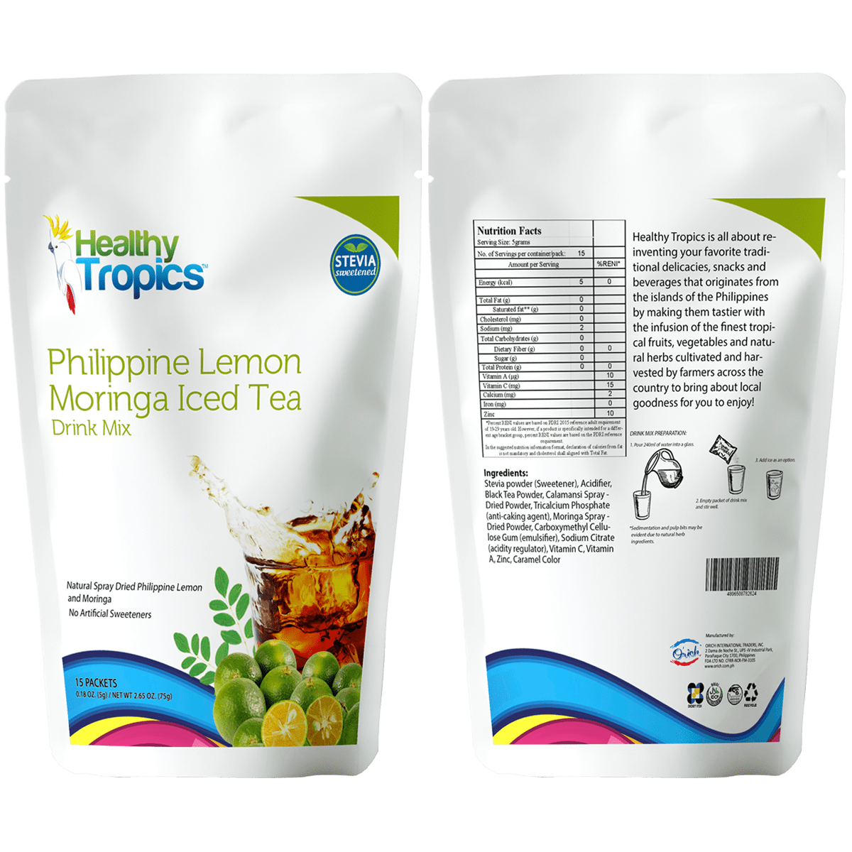 Healthy Tropics Philippine Lemon Moringa Iced Tea, 75g For Sale