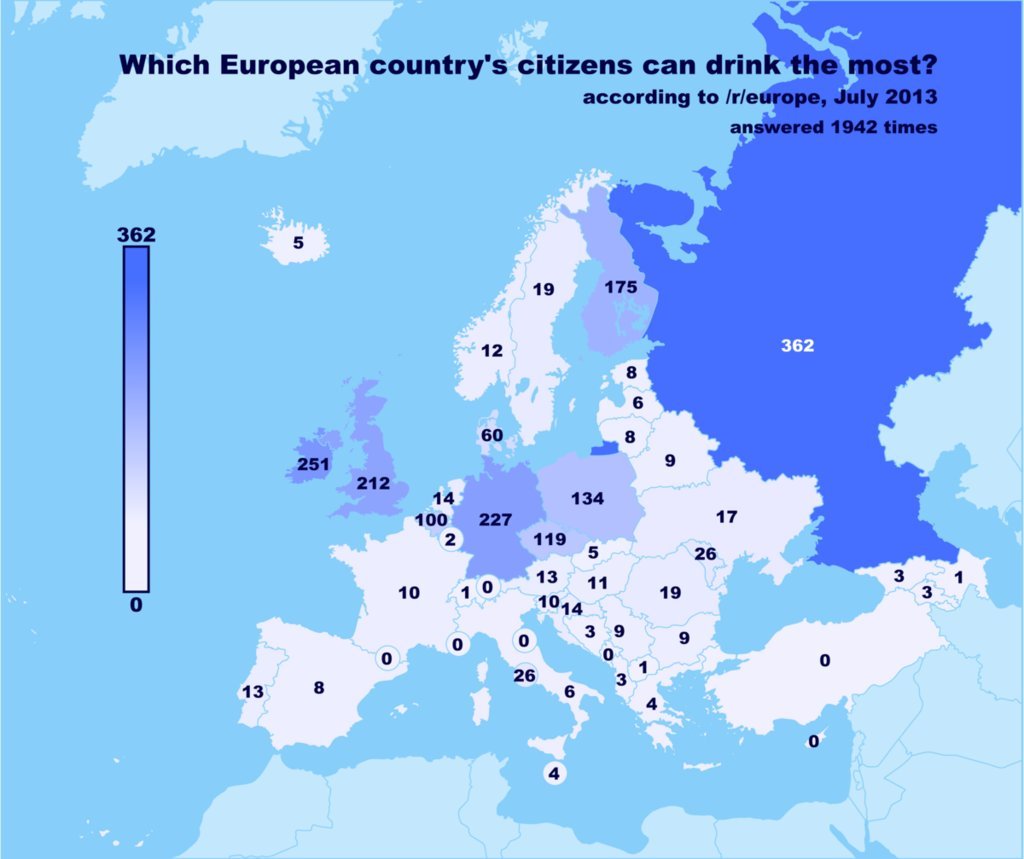 Poll reveals which European countries are the hottest, drunkest and