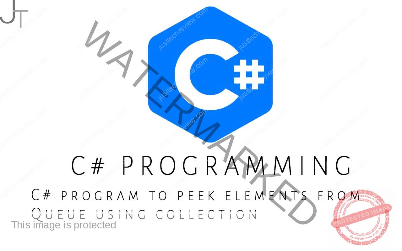 C program to peek elements from Queue using collection Just Tech Review