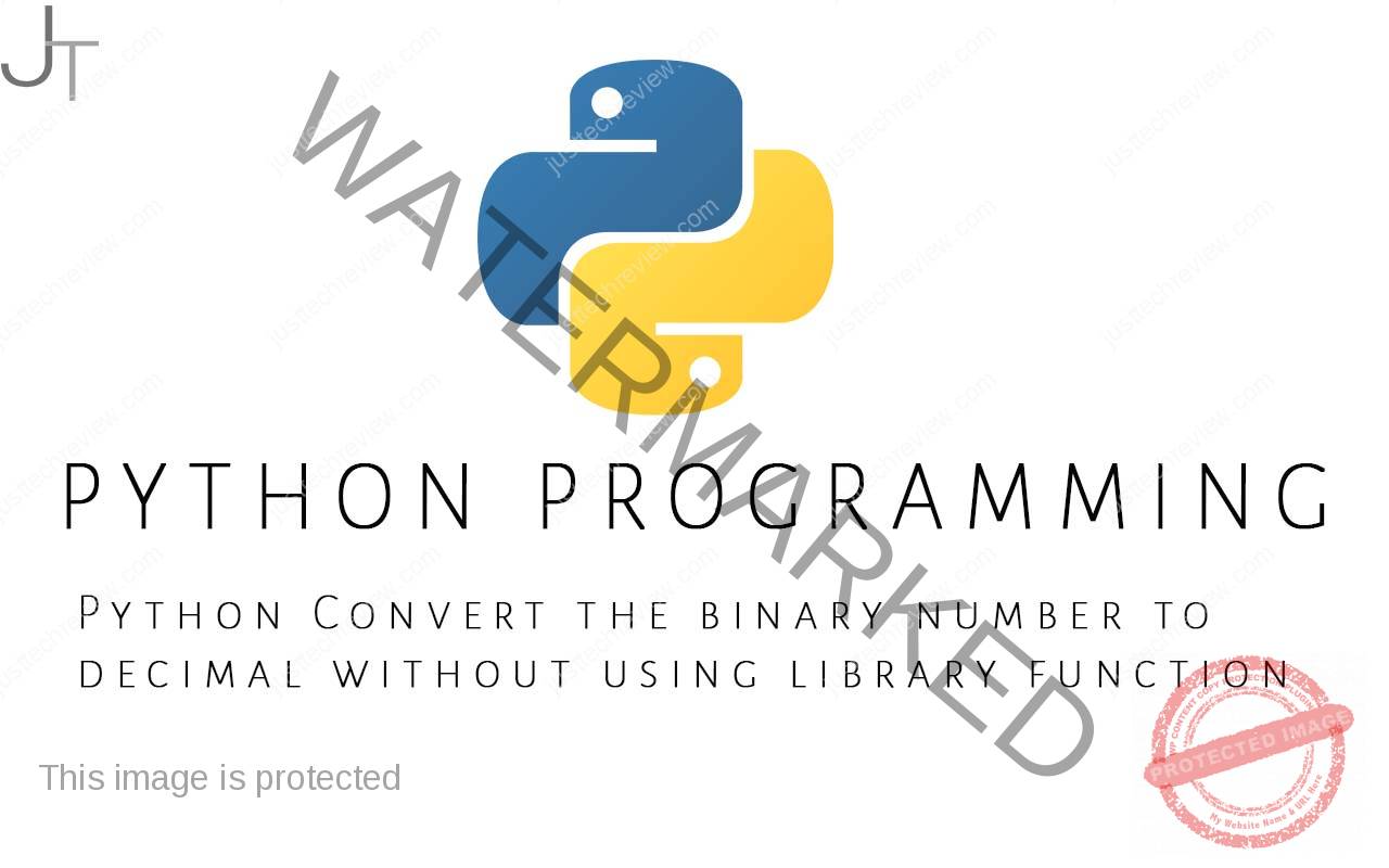 Python Convert the binary number to decimal without using a library