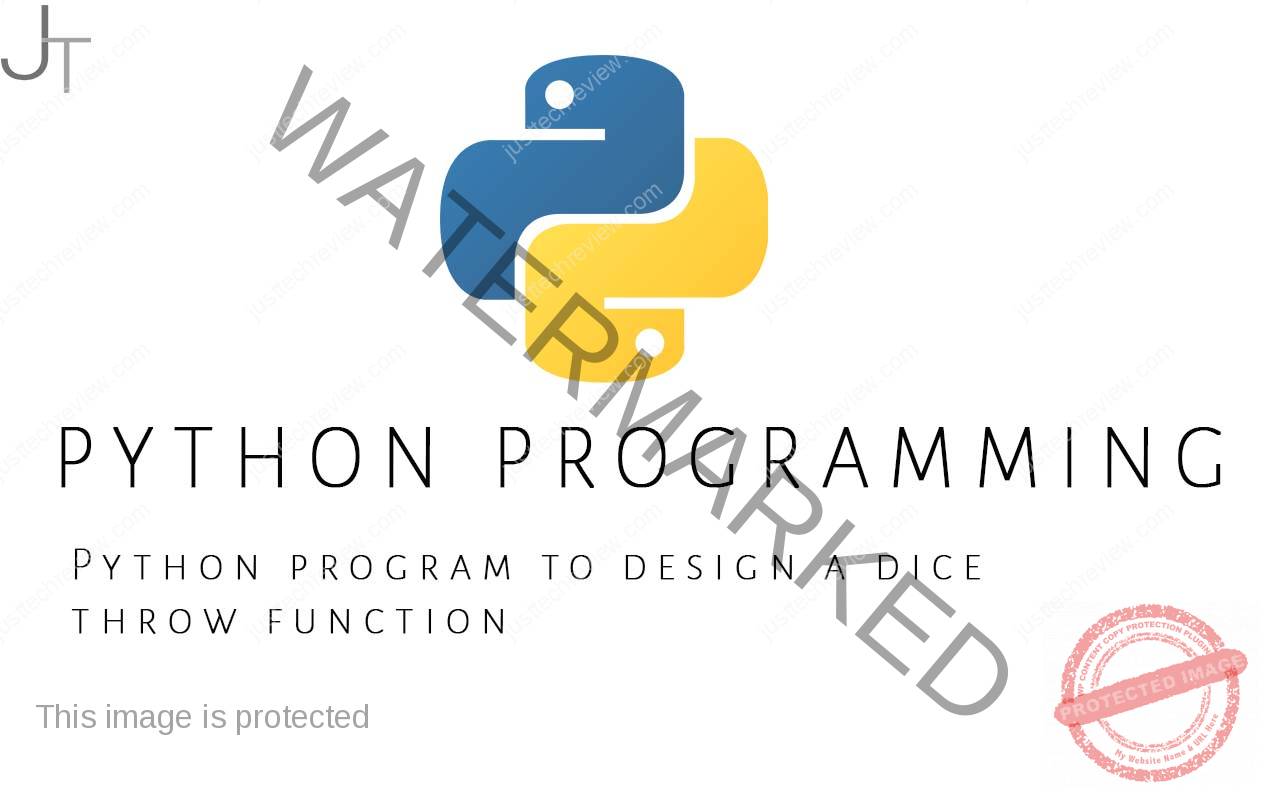 Python program to design a dice throw function Just Tech Review