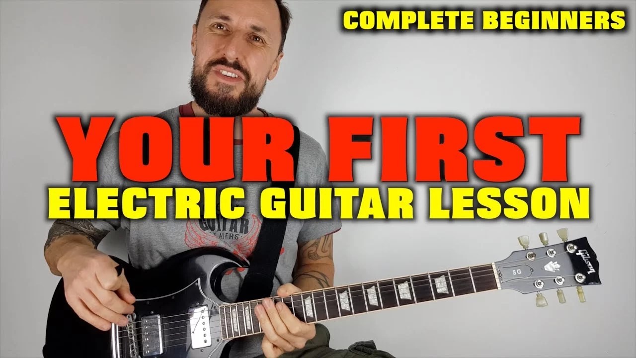 First Electric Guitar Lesson Complete Beginners Just The Tone