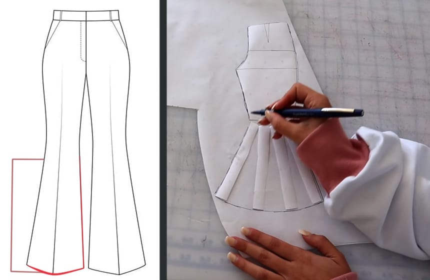 How to Make a Flare Pants Pattern in 4 Steps Indetail Instructions