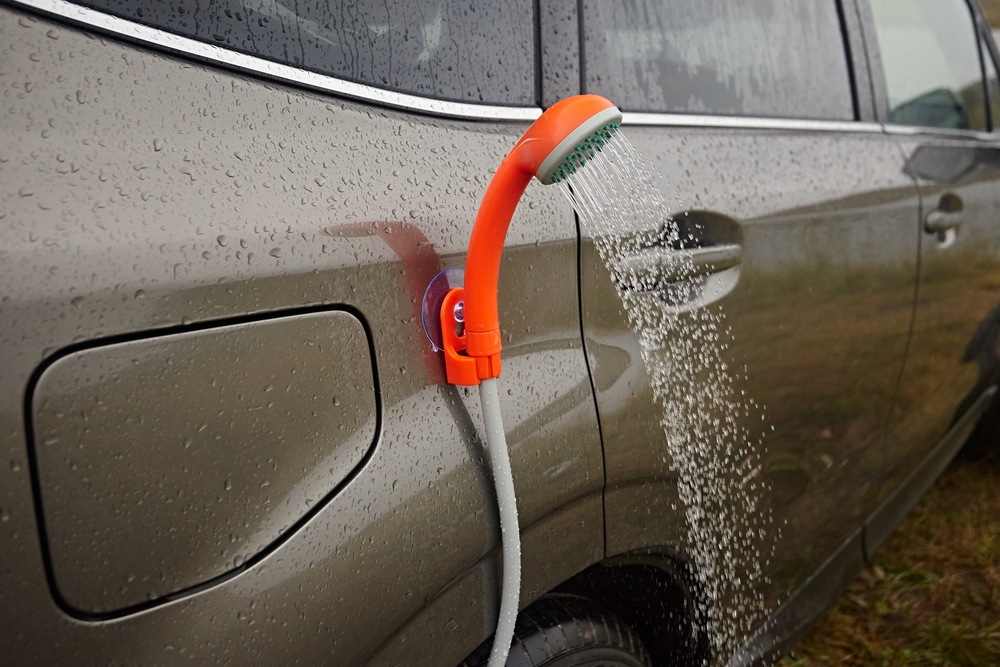 How to Make a Portable Shower Just Van Life