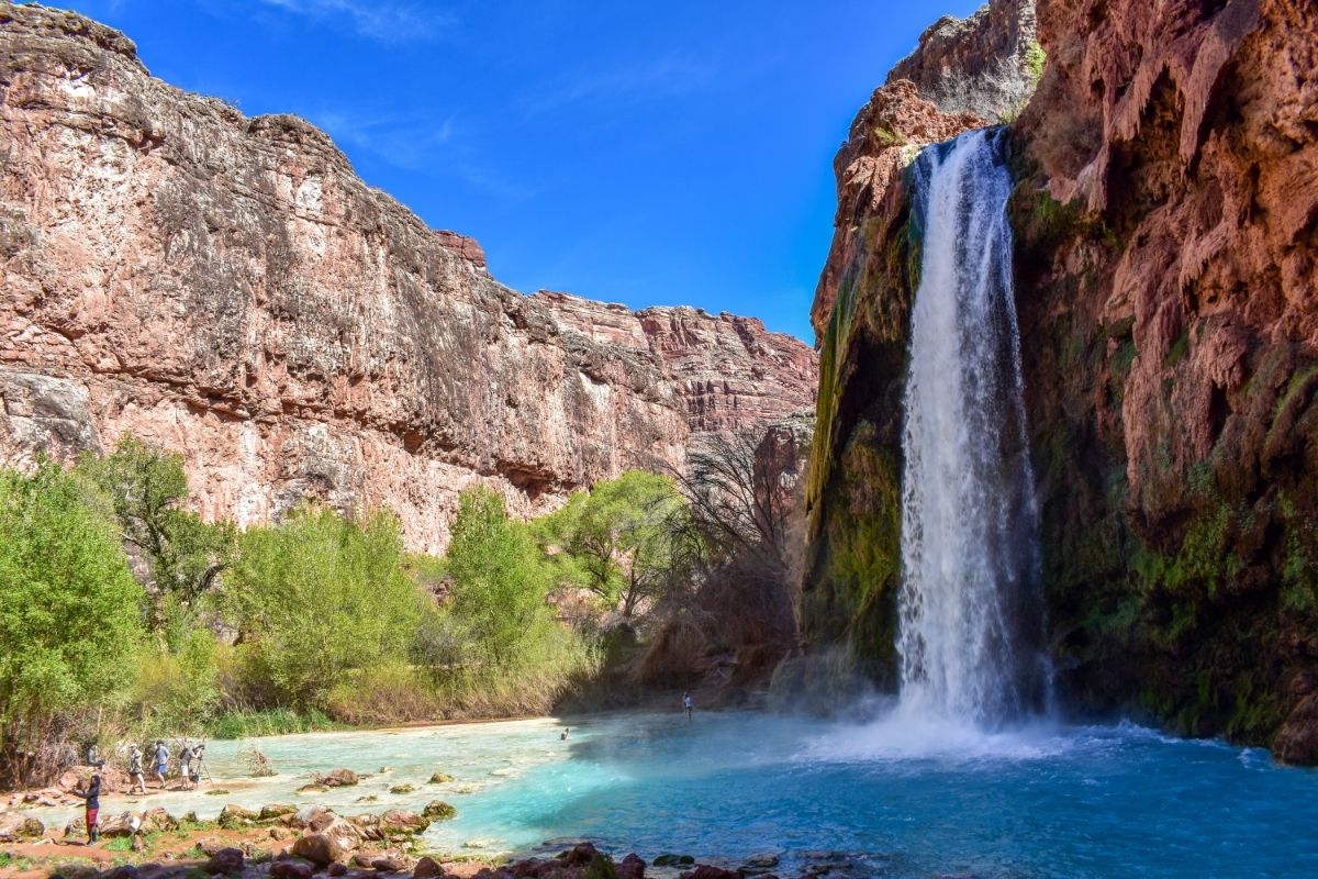 Havasu falls is not in grand canyon national park, it is on an indian reservation near the national park. How To Get To Havasu Falls Without Hiking Just Van Life